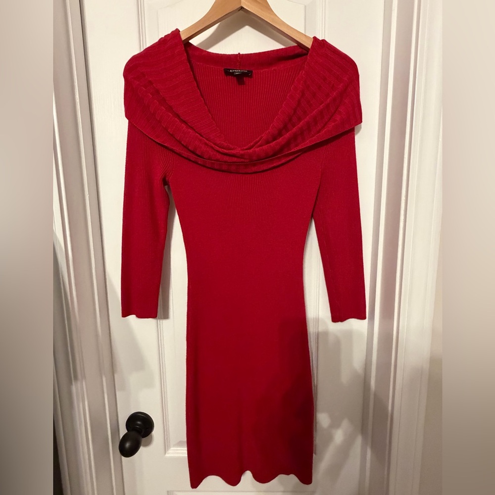 Bebe Red Draped Cocktail Dress – Size S